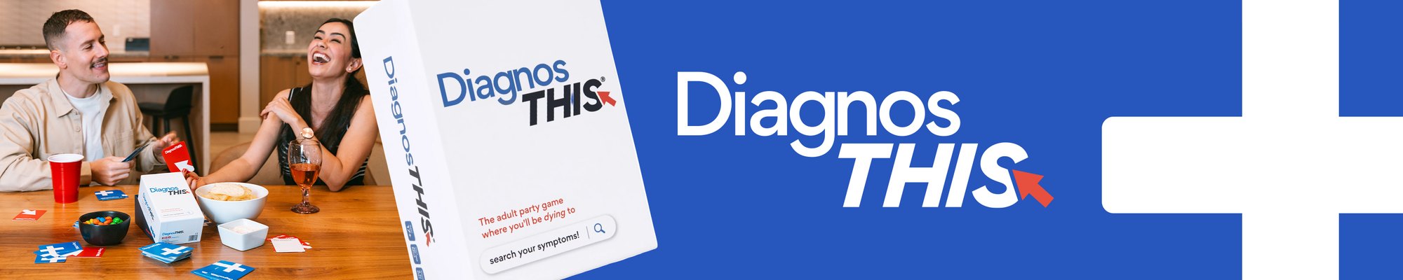 A hand of DiagnosThis symptom cards fanned out