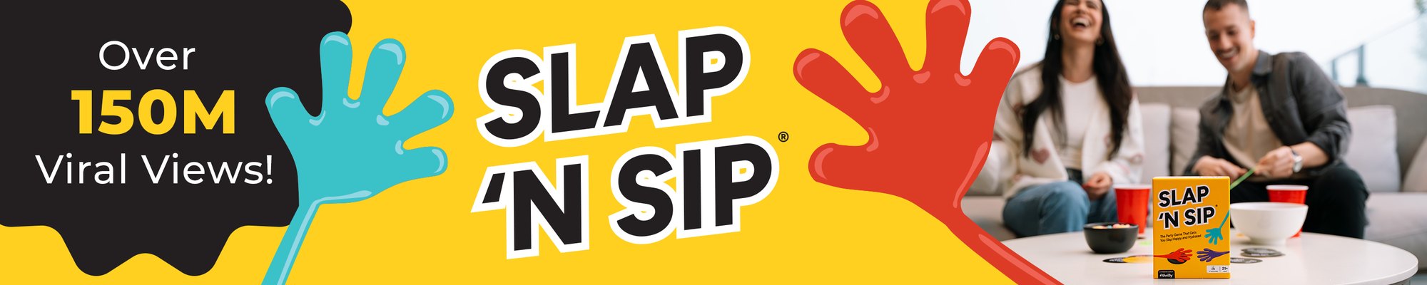 Slap ’N Sip played at a crowded table